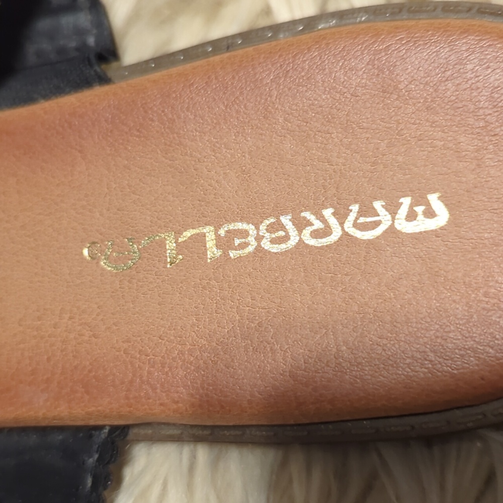 MARBELLA Black Brown Embellished Carla Thong Sandals Sz 9M - Picture 4 of 5